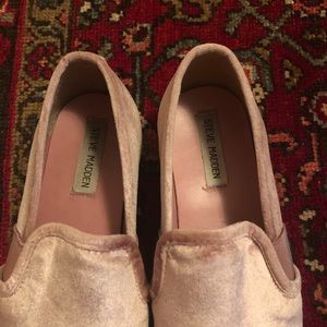 Steve Madden Pink Velvet Slip-Ons